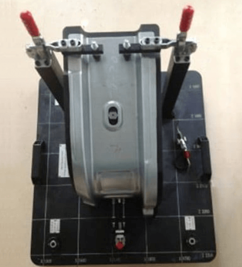 Automobile chassis stamping part checking fixture